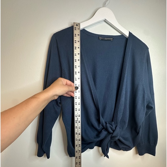 PERUVIAN CONNECTION Blue Pima Cotton Blend  Open Front Cardigan Sweater Size XL - Picture 13 of 14